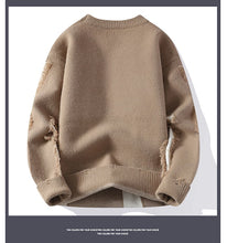 Load image into Gallery viewer, 2026 Winter Fashion worn‑out design Sweater Men Casual Knit Pullovers Mens Thick Warm Loose Knitted Sweaters Streetwear Man
