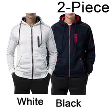 Load image into Gallery viewer, Men's Hoodie Black White Army Green Red Hooded Color Block Fleece Cool Casual Winter Clothing Apparel Hoodies Sweatshirts
