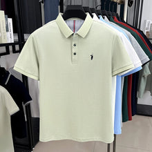 Load image into Gallery viewer, 100% pure cotton short sleeved men's polo shirt summer fashion high-end brand pony embroidery golf top casual business T-shirt
