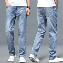 Load image into Gallery viewer, Jeans Men's Summer Straight Leg Loose Large Leg Autumn Thick Wear-resistant Men's Casual Pants Korean Trousers
