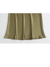 Load image into Gallery viewer, HH Skirts For Women 2024 Summer Solid Satin Sheath Long Skirt Female Show Curve Beach Outfits For Woman Mermaid Skirts

