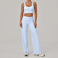 Load image into Gallery viewer, 2PCS Yoga Set Women Yoga Pant Workout Tracksuit Sportswear Gym High Waist Straight Leg Bottoms Fitness Bta Sports Suit XP01
