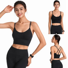 Load image into Gallery viewer, 1Pcs Women Sports Bras Seamless Criss Cross Back Sexy Padded Fitness Yoga Vest Gym Running Crop Top Breathable Beauty Bras

