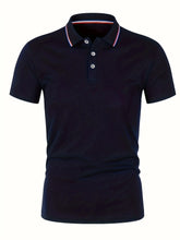 Load image into Gallery viewer, 2025 Hot Sale Men's Summer Casual Breathable Comfortable Polo Shirt Men's Solid Color High Quality Short Sleeve T-Shirt
