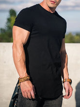 Load image into Gallery viewer, Muscle Fitness T-shirt Summer Men's T-shirts Workout short sleeve Tees Running cotton t-shirts Men Gym Sport Training Tops
