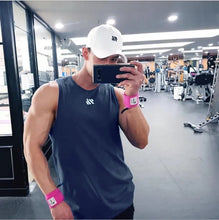 Load image into Gallery viewer, Mens Workout Tank Tops Mash Fabric Quick Dry Muscle Sleeveless Shirts Cut Off Slim Fit  Bodybuilding Gym Tees Singlet
