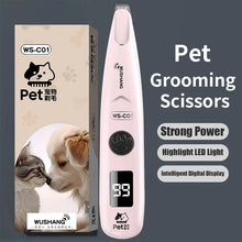 Load image into Gallery viewer, Pet Dog Electric Groomer Trimmer with LED Light Waterproof Pet Foot Hair Trimmer Low Noise Cat Dog Face Foot Ear Hip Paw Shaver
