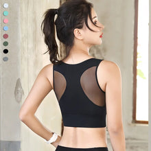 Load image into Gallery viewer, Sports Bras for Women Quick Drying Mesh Racerback Sports Bra Seamless Padded Sports Bra Yoga Bras Workout Bra Activewear Bra
