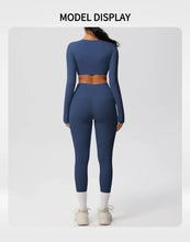 Load image into Gallery viewer, Yoga Gym Set Women Sports Impact Longline Strappy Top Fitness Overalls Sets Womens 2 Piece Sportswear Woman Gym Leggings Solid
