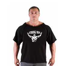 Load image into Gallery viewer, Men's T Shirts Fitness Men Bodybuilding  Shirt Batwing Sleeve Rag shirt Gym Fitness Muscle Running T shirt
