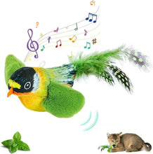 Load image into Gallery viewer, The pet cat toy emulates the sound bird to amuse the cat elastic rope to relieve boredom and resist scratching and biting
