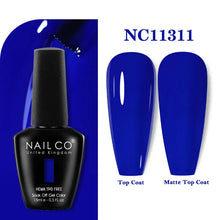 Load image into Gallery viewer, NAILCO 333 Colors Gel Nail Polish Semi Permanent Varnishes Nails Art Design Hybrid Soak Off Top Base Coat UV Gel Manicure 15ml
