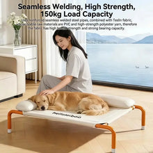 Load image into Gallery viewer, Pet Furniture Mesh Elevated Dog Beds Breathable Removable Raised Dog Bed with Pillow Outside Dog Bed Cat Patio Sunbathing
