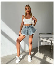 Load image into Gallery viewer, Women Denim Shorts Jeans Summer Beach Clothing Feminino Wide Leg Loose Short Femme Pantalones Cortos Ropa Mujer Fashion Clothes

