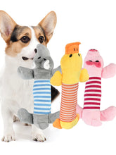 Load image into Gallery viewer, Fit for All Pets Dog Cat Fleece Toys Popular Squeak Chew Sound Dolls Elephant Duck Pig Pet Funny Plush Toys
