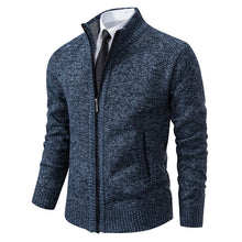 Load image into Gallery viewer, Stand Collar Fleece Zip Cardigan
