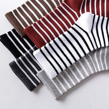 Load image into Gallery viewer, Colorful Grid Stripe Crew Socks
