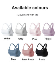 Load image into Gallery viewer, Women High Impact Sports Bra Criss Cross Back Padded Bra Workout Fitness Sports Yoga Bras Shockproof Sport Crop Top Vest
