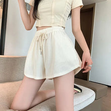 Load image into Gallery viewer, Women yoga Shorts Summer Outer Wear Mid-Waist Casual Loose Straight Pants Lady Stylish Thin Breathable Wide Leg Gym Short Pants

