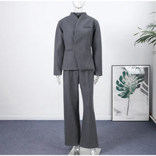 Load image into Gallery viewer, Elegant V-Neck Office Suit Set
