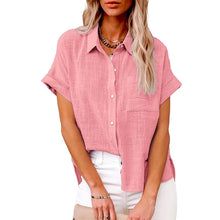 Load image into Gallery viewer, Summer Women Shirts Tops Cotton Linen T-shirt Women Top Camisas Mujer Casual T-Shirt Streetwear Loose Female T-Shirts New Shirt
