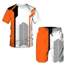 Load image into Gallery viewer, New Men's Tracksuits Summer round neck T-shirt Oversized Men Trend Casual Tracksuits 3D Print T-shirt Shorts 2 Piece Outfit

