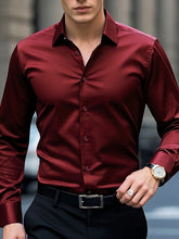 Load image into Gallery viewer, Elastic Solid Casual Business Shirt
