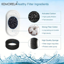 Load image into Gallery viewer, 20PCS Cat Water Fountain Activated Carbon Dog Water Bowl Dispenser Replacement Filters with 20 Sponges for Home Pet Hydration
