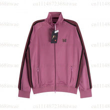 Load image into Gallery viewer, Unisex Embroidery Track Suit Striped Tape Zip‑Up Jacket Pants Set Casual Sportswear Outfit Long Sleeve Athletic Tracksuit Set
