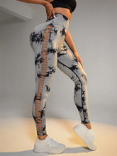 Load image into Gallery viewer, Women's Sporty Tie-Dyed Side-Cut Yoga Pants, Fashionable High-Waisted Hip-Lifting Sports Pants, Seamless Stretch Tight Pants
