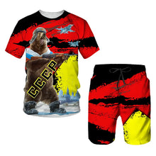 Load image into Gallery viewer, Men Tracksuit CCCP Russian 3D Print T-shirt Shorts Sets 2 Pieces USSR Soviet Union Style Streetwear Oversized Sportswear Suits
