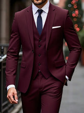 Load image into Gallery viewer, Modern Straight Fit Three Piece Suit
