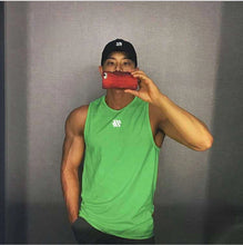 Load image into Gallery viewer, Mens Workout Tank Tops Mash Fabric Quick Dry Muscle Sleeveless Shirts Cut Off Slim Fit  Bodybuilding Gym Tees Singlet

