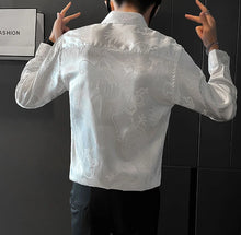 Load image into Gallery viewer, Slim Luxury Print Shirt Men
