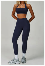 Load image into Gallery viewer, TRY TO BN Gym Sets Woman 2 Piece Yoga Backless Top Women's Tracksuit High Waisted Leggings Butt Lifting Fitness Workout Clothes
