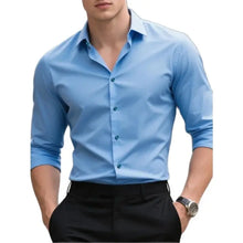 Load image into Gallery viewer, Elastic Solid Casual Business Shirt
