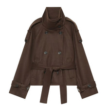 Load image into Gallery viewer, New Women's Jackets &amp; Coats Autumn 2026 Fashion Loose Belt Elegant Turtleneck Warm Winter Jackets Women's Chic Youth Street Coat
