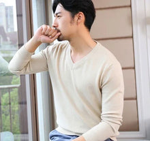 Load image into Gallery viewer, Thick Solid V-Neck Pullover
