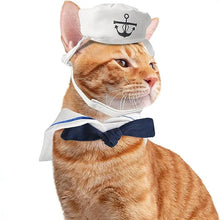 Load image into Gallery viewer, Funny Pet Cat Costumes Cat  Apparel Clothes For Halloween Christmas Cosplay Navy Sailor Costumes Jacket Cloak Dog Accessories
