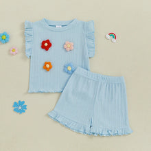 Load image into Gallery viewer, Toddler Girls Tank Top and Shorts Set
