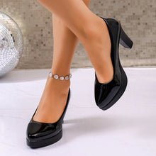 Load image into Gallery viewer, High Heels Shoes Women White Wedding Shoes Thick High Heels Fashion Party Pumps Footwear Black Red Big Size 35-42
