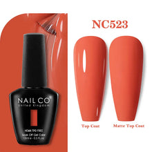 Load image into Gallery viewer, NAILCO 333 Colors Gel Nail Polish Semi Permanent Varnishes Nails Art Design Hybrid Soak Off Top Base Coat UV Gel Manicure 15ml
