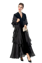 Load image into Gallery viewer, Velvet Ruffle V-Neck Evening Dress
