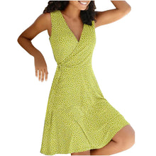 Load image into Gallery viewer, Dresses for Women 2025 Casual Plus Size Women's Floral Wrap V Neck Midi Dress A Line Swing Cap Sleeve Midi Vestidos De Fiesta
