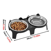 Load image into Gallery viewer, 1PC Stainless Steel Cat Food &amp; Water Bowl with Anti-Tip Design Large Capacity Easy-Eat Design for Pet Dog Cat  Feeding Food Bowl
