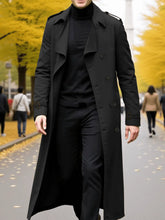 Load image into Gallery viewer, RVHSWDS Double Breasted Long Trench Coat
