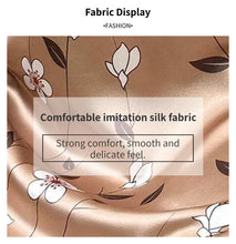 Load image into Gallery viewer, Women's Sleepdress Satin Floral Print Nightdress Comfortable Spaghetti Strap Sleepwear Dress Luxurious Satin Slip Nightdress

