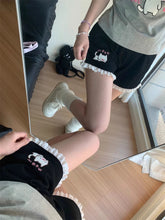 Load image into Gallery viewer, Women Print Cute Shorts Ventilate Thin Version Kawaii Loose Casual Cutecore Bottoms Fashion Elastic Waist Summer Wide Leg Short
