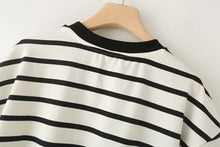 Load image into Gallery viewer, Striped Cotton Summer Tee Women

