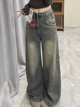 Load image into Gallery viewer, Vintage Wide-leg Jeans Women's Spring Summer New Loose-fit Slimming Draped Versatile Trailing Straight-leg Trousers
